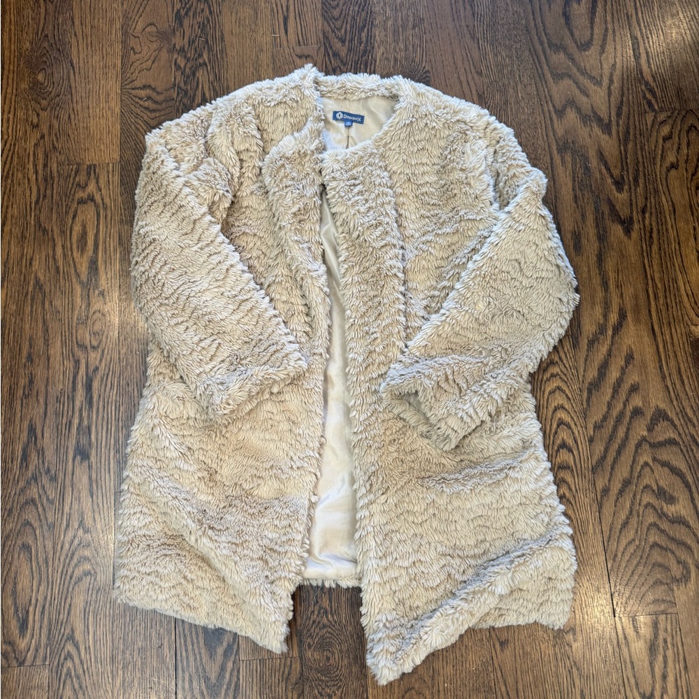 Democracy Cream Teddy Faux Shearling Coat